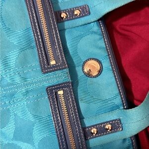 Blue coach tote / Diaper bag